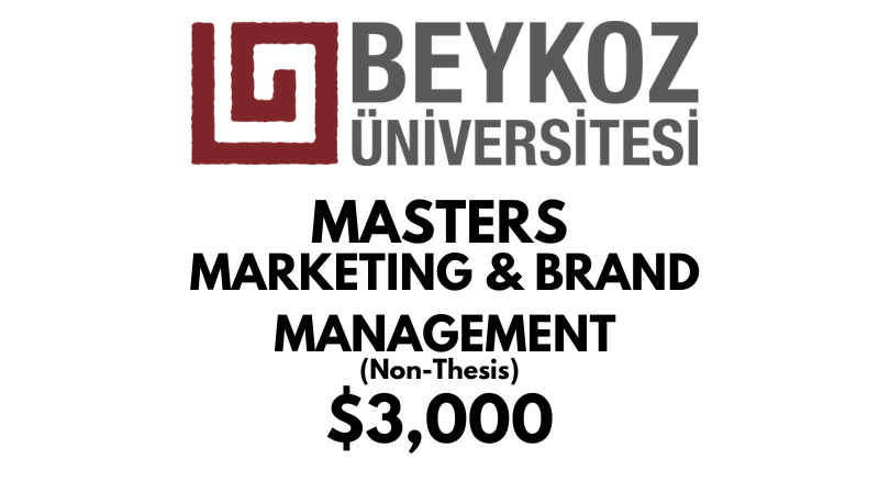 Master in Marketing & Brand Management (Non-Thesis) at Beykoz University: Tuition: $3.000 USD Entire Program (After Scholarship)
