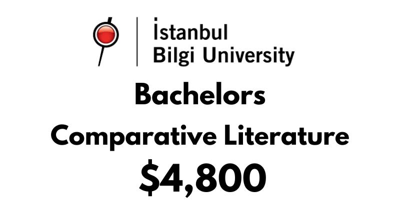 Bachelors of Arts (BA) in Comparative Literature at Istanbul Bilgi University: $4,800/year (After Scholarship)