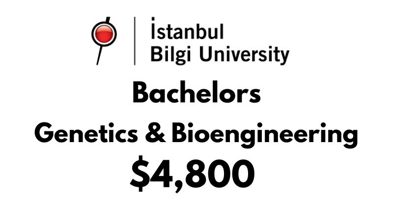 Bachelors of Science (BSc) in Genetics & Bioengineering at Istanbul Bilgi University: $4,800/year (After Scholarship)