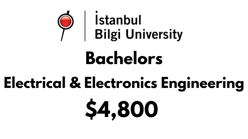 Bachelors of Science (BSc) in Electrical and Electronics Engineering at Istanbul Bilgi University: $4,800/year (After Scholarship)
