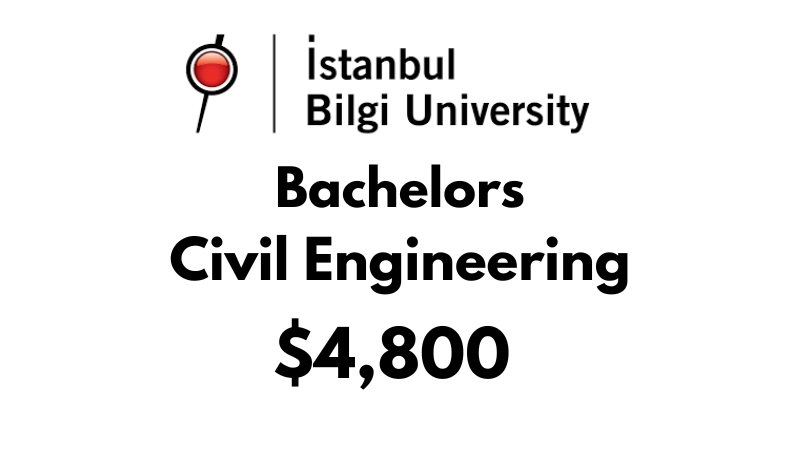Bachelors of Science (BSc) in Civil Engineering at Istanbul Bilgi University: $4,800/year (After Scholarship)