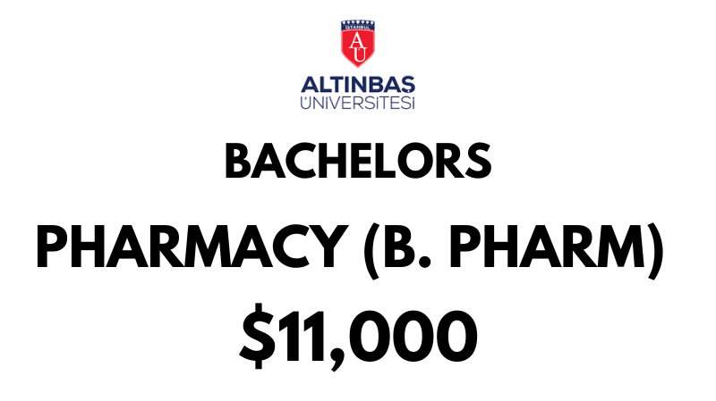 Bachelors of Pharmacy (B. Pharm) at Altinbas University: $11,000/year (After Scholarship)