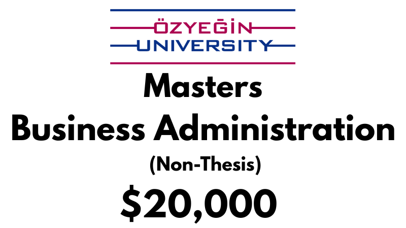 Masters of Business Administration (Non-Thesis) at Ozyegin University: Tuition Fee: $20,000 Entire Program