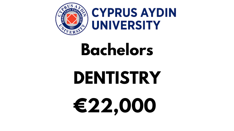 Bachelors of Dentistry (BDS) at Cyprus Aydin University: €22,000/Year (Scholarship Available)