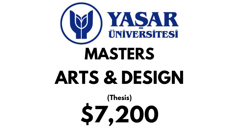 Master of Arts - Arts & Design (Thesis) at Yasar University: Tuition Fee: $7.200 Full Program (Scholarship Available)