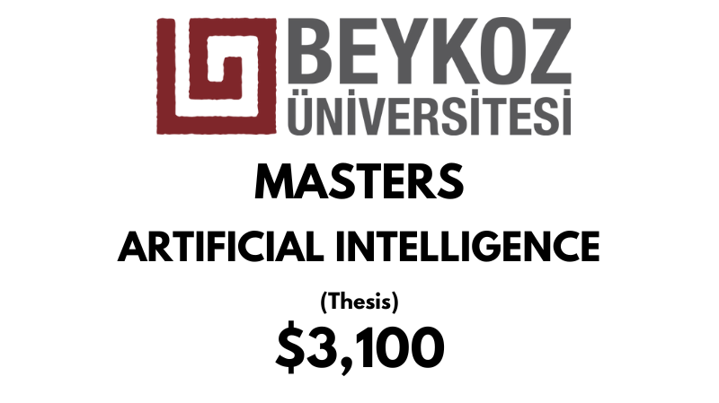 Master of Science - Artificial Intelligence (Thesis) at Beykoz University: Tuition: $3,100 USD Entire Program (After Scholarship)