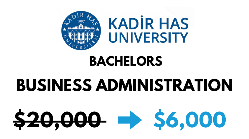 Bachelors of Arts (BA) in Business Administration at Kadir Has University: $6,000/year (After Scholarship)