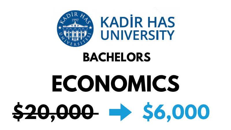 Bachelors of Arts (BA) in Economics at Kadir Has University: $6,000/year (After Scholarship)