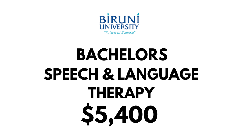 Bachelor of Speech & Language Therapy at Biruni University: Tuition Fee: $5,400/year