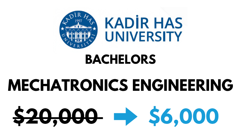 Bachelors of Science (BSc) in Mechatronics Engineering at Kadir Has University: $6,000/year (After Scholarship)