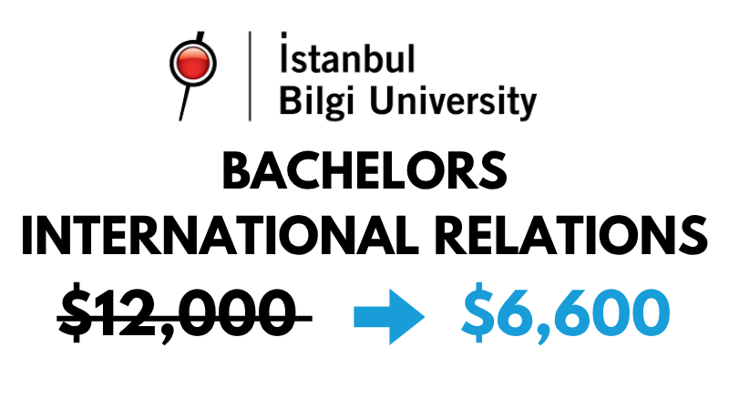 Bachelor of Arts (BA) in International Relations at Istanbul Bilgi University: $6,600/year (After Scholarship)