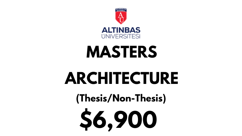 Master of Science - Architecture (Thesis/Non-Thesis) at Altinbas University: Tuition: $6.900 USD Entire Program (Scholarship Available)