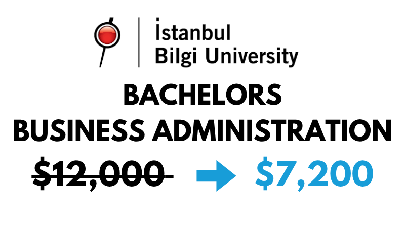 Bachelors of Arts (BA) in Business Administration at Istanbul Bilgi University: $7,200/year (After Scholarship)