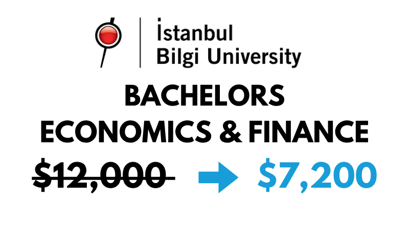 Bachelor of Arts (BA) in Economics & Finance at Istanbul Bilgi University: $7,200/year (After Scholarship)