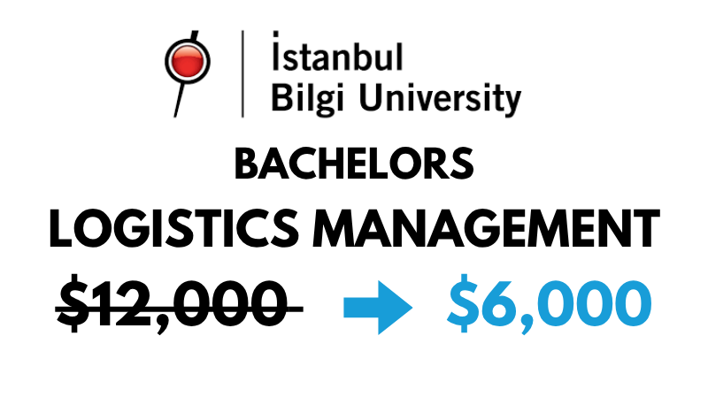 Bachelor of Arts (BA) in Logistics Management at Istanbul Bilgi University: $6,000/year (After Scholarship)