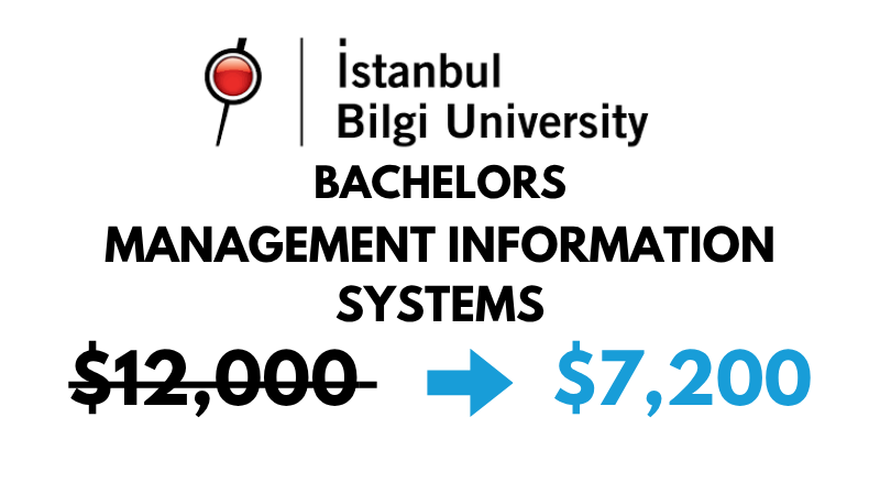 Bachelor of Management Information Systems at Istanbul Bilgi University: $7,200/year (After Scholarship)