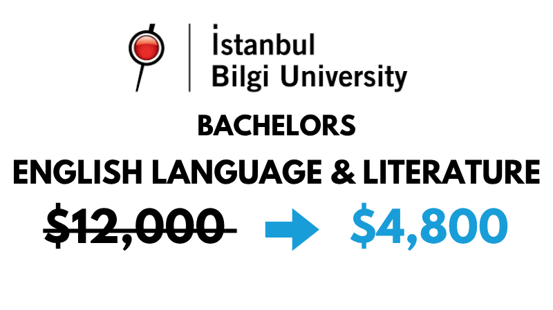 Bachelor of Arts (BA) in English Language & Literature at Istanbul Bilgi University: $4,800/year (After Scholarship)