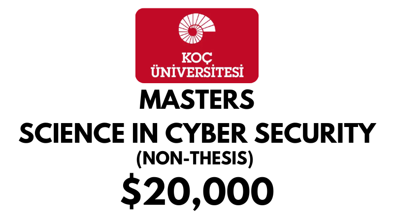 Master of Science in Cyber Security Non-Thesis at Koc University: Tuition Fee: $20,000/year (Scholarship Available)