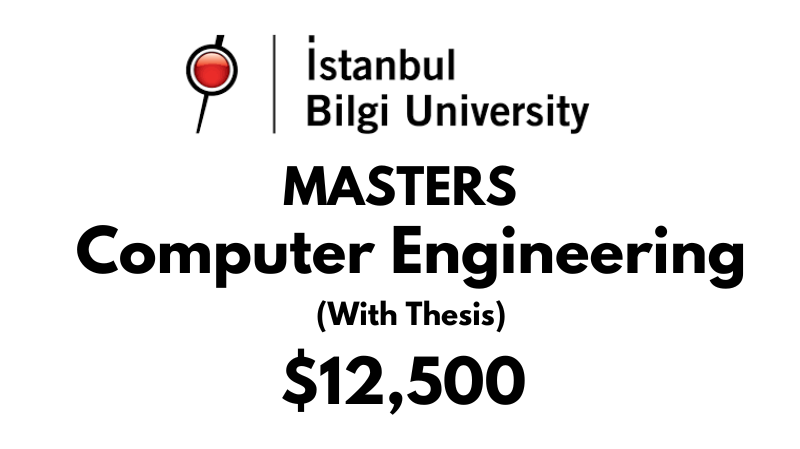 Master of Science in Computer Engineering (Thesis) at Istanbul Bilgi University: Tuition: $12,500 Entire Program (Scholarship Available)