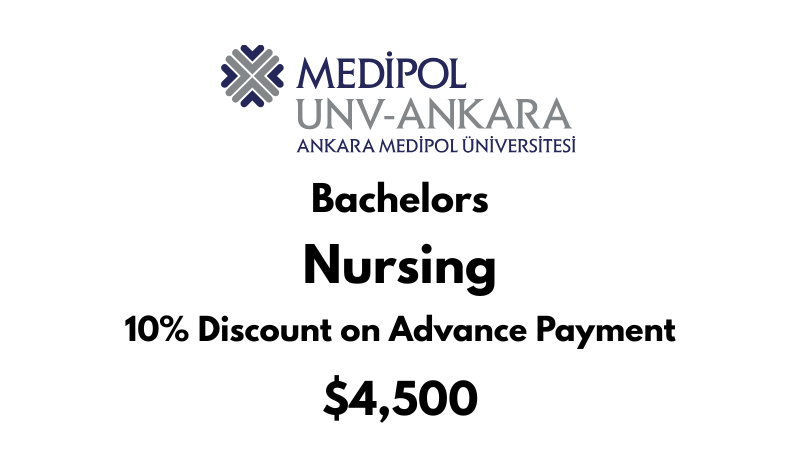 Bachelors in Nursing at Ankara Medipol University: Tuition Fee: $4,500/year (After Scholarship)