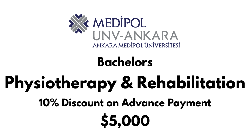 Bachelors in Physiotherapy & Rehabilitation at Ankara Medipol University: Tuition Fee: $5,000/year (After Scholarship)