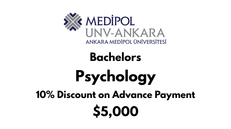 Bachelors of Arts (BA) in Psychology at Ankara Medipol University: Tuition Fee: $5,000/year (After Scholarship)