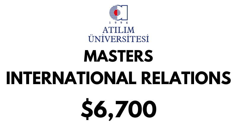 Master of Arts - International Relations at Atilim University: Tuition Fee: $6.700 Full Program (Scholarship Available)