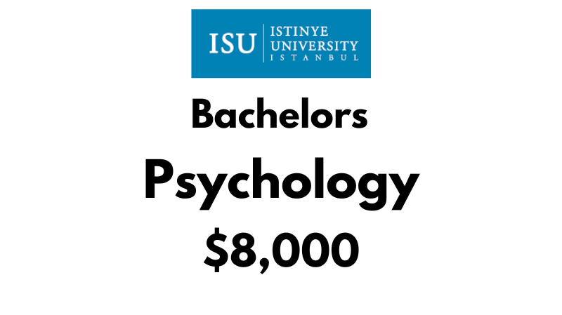 Bachelor of Psychology at Istinye University: Tuition Fee: $8,000/year (After Scholarship)