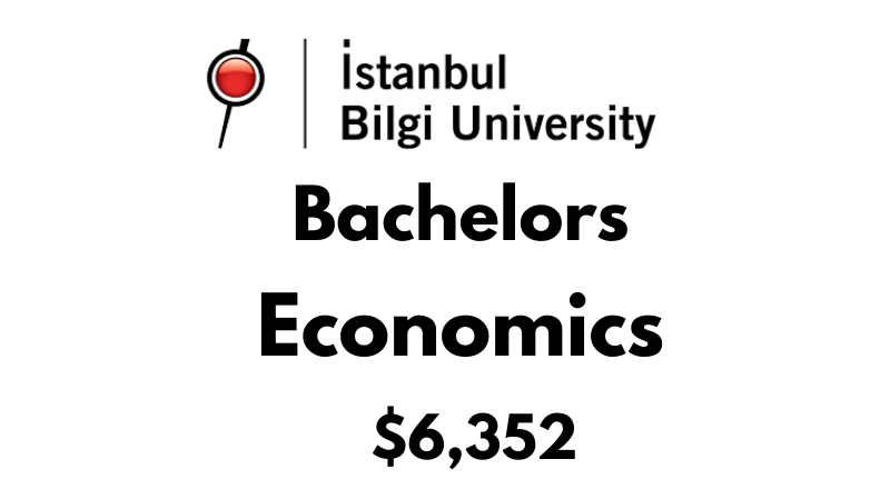 Bachelors of Arts (BA) in Economics at Istanbul Bilgi University: $6.352/year (After Scholarship)