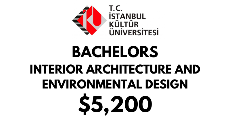 Bachelor of Interior Architecture and Environmental Design at Istanbul Kultur University: Tuition Fee: $5,200/year (Scholarship Available)