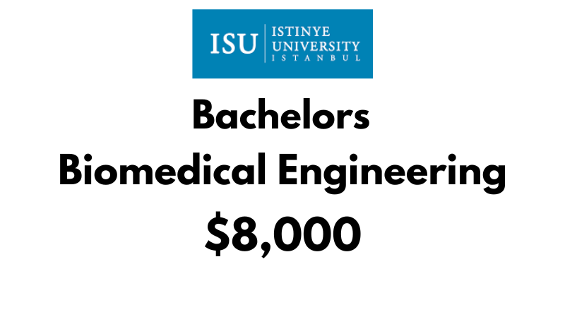 Bachelor of Biomedical Engineering at Istinye University: Tuition fee: $8,000/year (After Scholarship)
