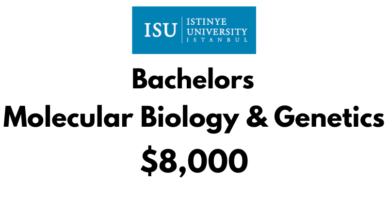 Bachelor of Molecular Biology and Genetics at Istinye University: Tuition Fee: $8,000/year (After Scholarship)