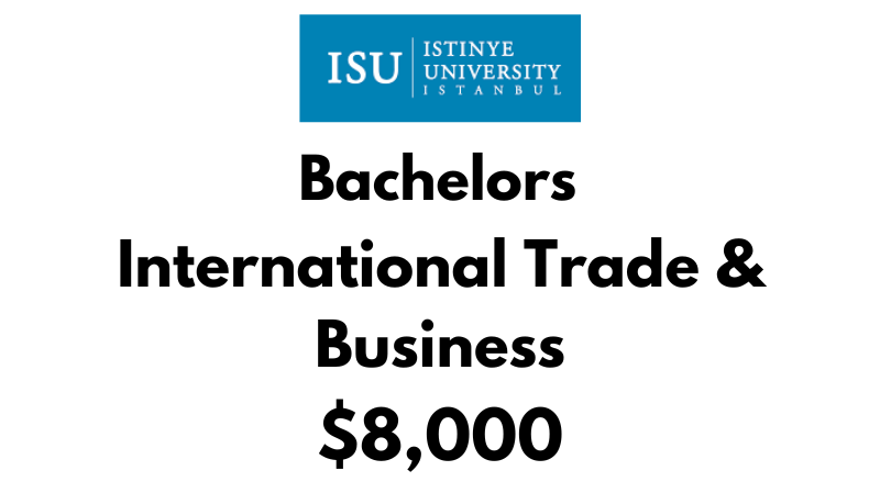 Bachelor of International Trade and Business at Istinye University: Tuition Fee: $8,000/year (After Scholarship)