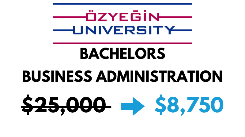 Bachelors of Arts (BA) in Business Administration at Ozyegin University: $8,750/Year (After Scholarship)