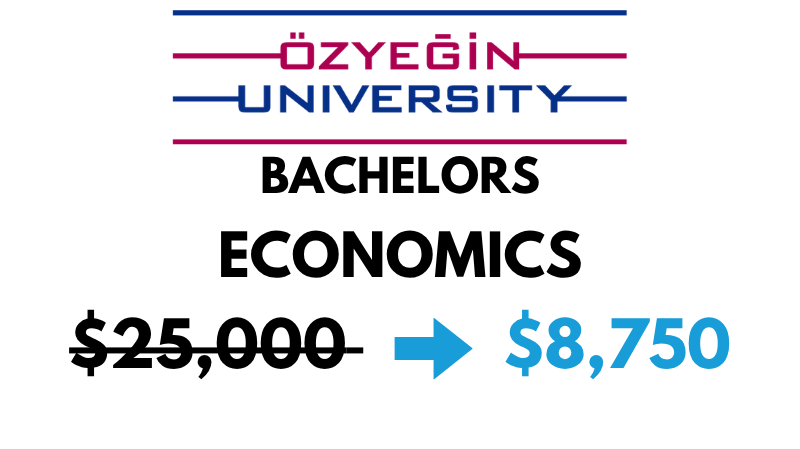 Bachelors of Arts (BA) in Economics at Ozyegin University: $8,750/Year (After Scholarship)