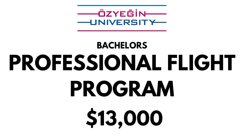 Bachelors of Science (BSc) in Professional Flight Program at Ozyegin University: $13,000/year