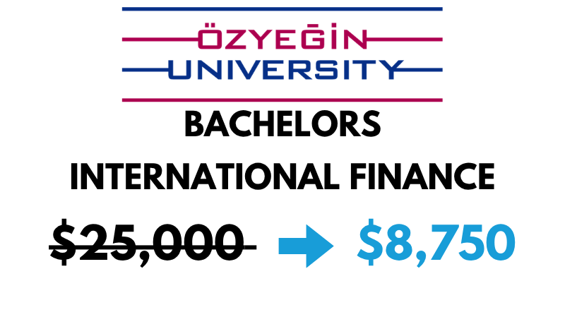 Bachelor of Arts (BA) in International Finance at Ozyegin University: $8,750/year (After Scholarship)