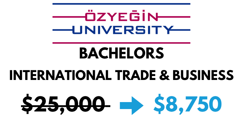 Bachelors of Arts (BA) in International Trade & Business at Ozyegin University: $8,750/Year (After Scholarship)