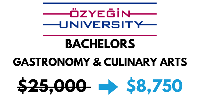 Bachelor of Science (BSc) in Gastronomy & Culinary Arts at Ozyegin University: $8,750/Year (After Scholarship)