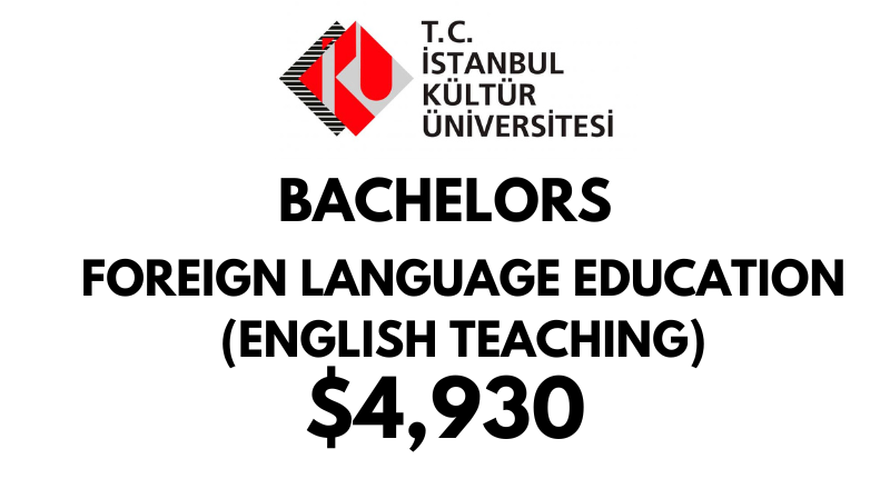 Bachelor of Foreign Language Education (English Teaching) at Istanbul Kultur University: Tuition Fee: $4,930/year (Scholarship Available)