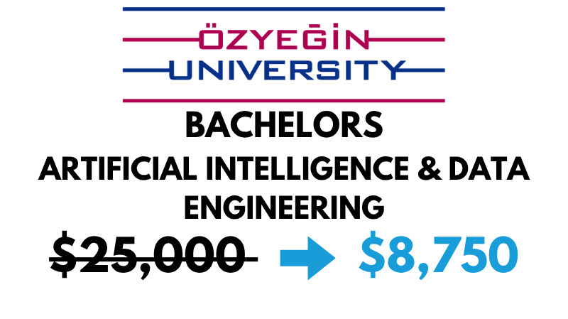 Bachelors of Science (BSc) in Artificial Intelligence & Data Engineering at Ozyegin University: $8,750/Year (After Scholarship)