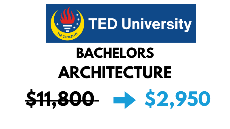 Bachelors in Architecture (B.Arch) at TED University: $2,950/Year (After Scholarship)