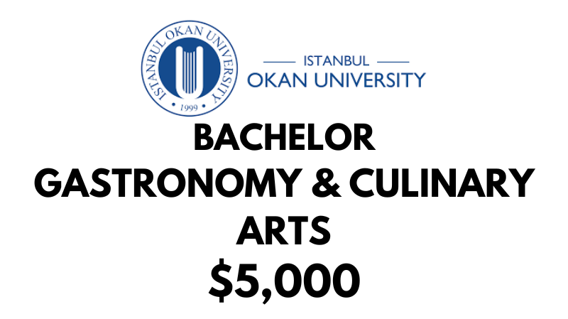 Bachelors of Arts (BA) in Gastronomy & Culinary Arts at Istanbul Okan University: Tuition Fee: $5,000/year (After Scholarship)