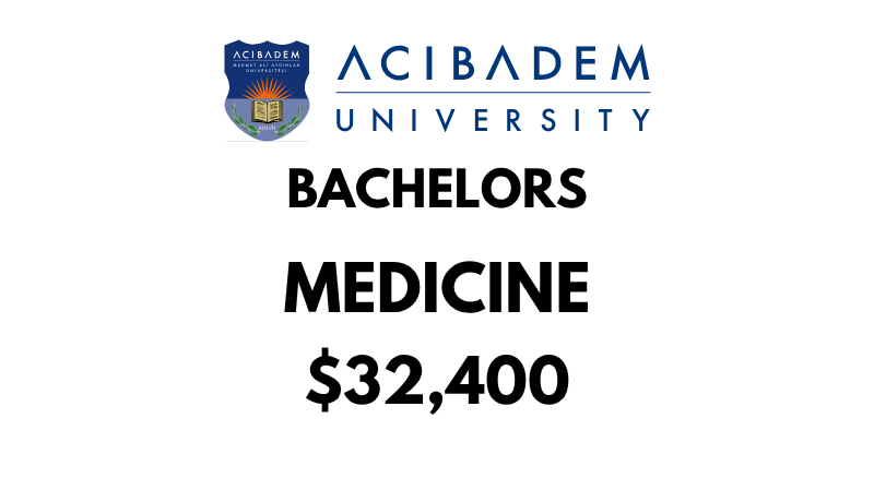 Doctor of Medicine (MD) at Acibadem University: Tuition Fee: $32,400/year (After Scholarship)