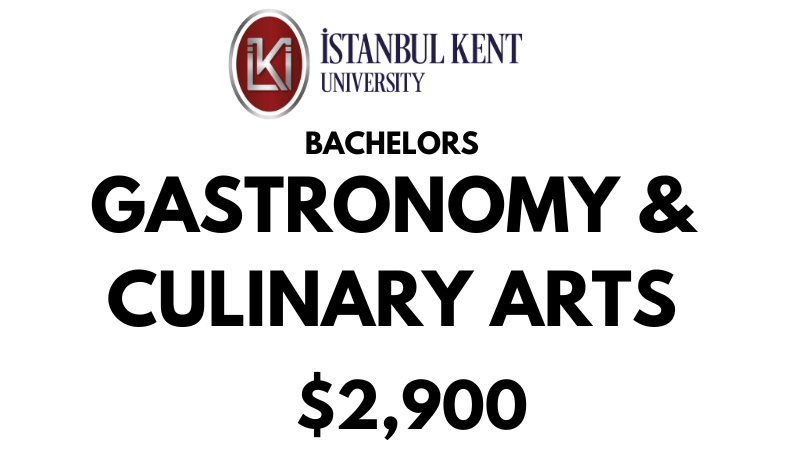 Bachelors of Gastronomy & Culinary Arts at Istanbul Kent University: $2,900/Year (After Scholarship)