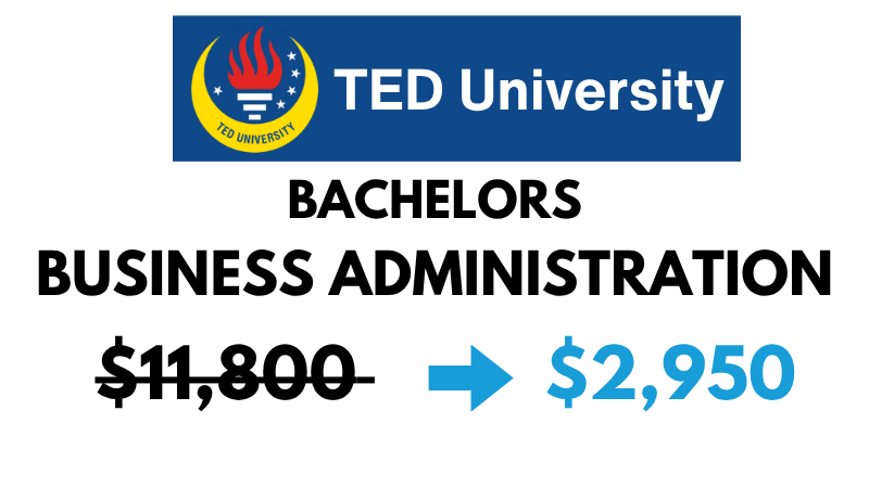 Bachelors of Science (BSc) in Business Administration at TED University: $2,950/Year (After Scholarship)
