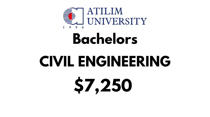Bachelor of Civil Engineering at Atilim University: Tuition Fee: $7,250/year (After Scholarship)