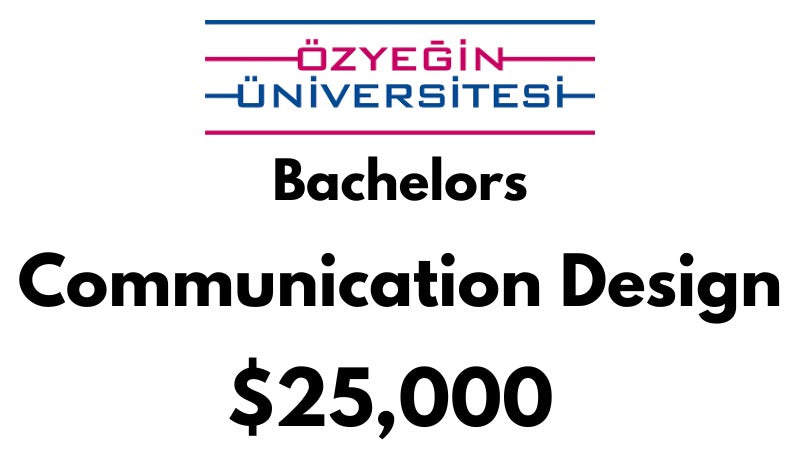 Bachelors of Science (BSc) in Communication Design at Ozyegin University: $25,000/year (Scholarship Available)