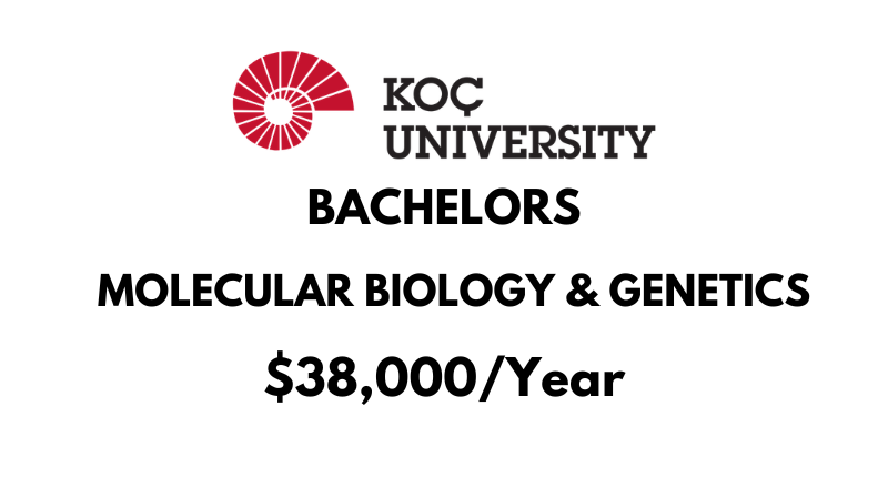 Bachelor of Science in Molecular Biology and Genetics at Koc University: Tuition Fee: $38,000/year (Scholarship Available)
