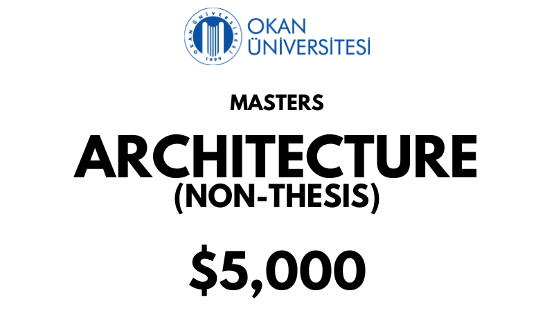 Master of Architecture (Without Thesis) at Istanbul Okan University: Tuition Fee: $5.000 Entire Program (After Scholarship)